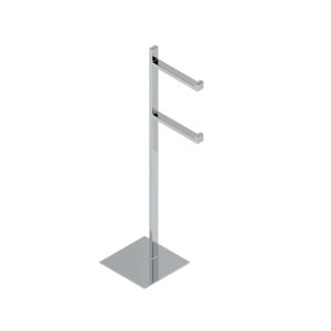 PAPELEIRA DUPLA DE PISO-ETERNA-INOX POL